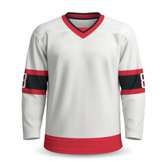 Fototapeta na wymiar Realistic Ice Hockey away jersey in style, shirt template for sport uniform