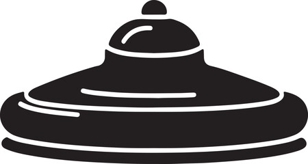 floating water toy for dogs in silhouette