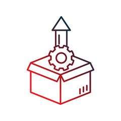 Product Development icon with white background vector stock illustration