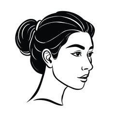 silhouette of a woman vector illustration.