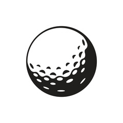 minimal golf ball icon monochrome line art