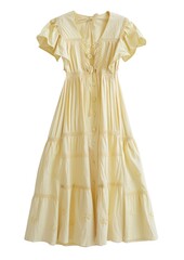 Elegant yellow summer dress