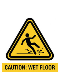 Caution wet floor sign 