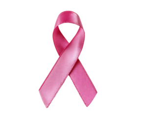 The iconic pink ribbon represents breast cancer awareness and solidarity, offering support and hope.