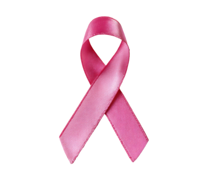 The iconic pink ribbon represents breast cancer awareness and solidarity, offering support and hope.