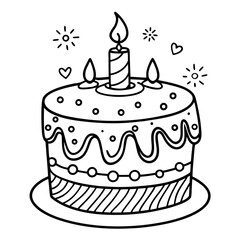 birthday cake with candles