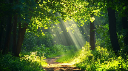 Obraz premium morning in the forest