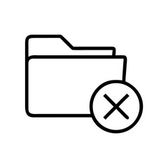 Delete File Vector Icon - Clean SVG Design