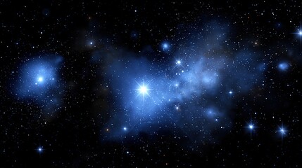 Obraz premium Deep Space Shining Stars in Night Sky – Constellation Star Field and Galaxy Unfolding, Where Luminous Stars Weave Cosmic Patterns Across Vast Celestial Expanse