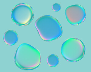 カラフルな水滴