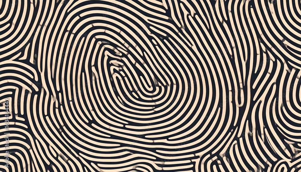 Poster abstract fingerprint pattern design