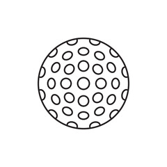 Golf Ball Icon Full Line Black Style