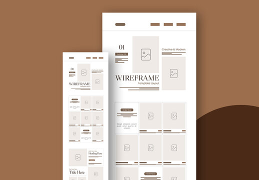 Minimal Wireframe Template Layout