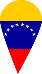 Venezuela Country Map with National Flag Design Illustration