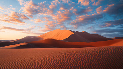 sunset in the desert