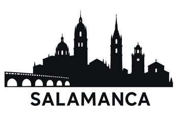 Obraz premium Salamanca city skyline with iconic buildings and landmarks