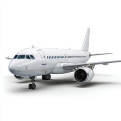 Obraz premium Aviation airplane jet airliner aircraft flying vehicle isolated on white background.