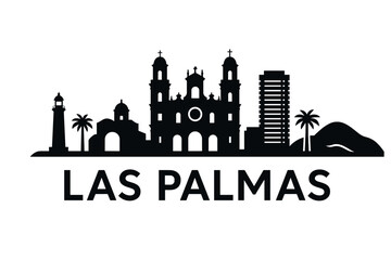 Fototapeta premium City skyline with iconic buildings and landmarks, Las Palmas de Gran Canaria