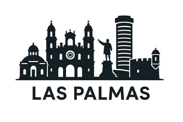 Obraz premium City skyline with iconic buildings and landmarks, Las Palmas de Gran Canaria