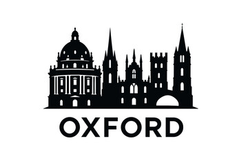 City skyline with iconic buildings and landmarks, Oxford
