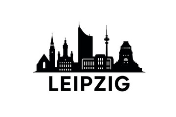 Obraz premium City skyline with iconic buildings and landmarks, Leipzig