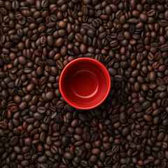 Fototapeta premium coffee beans in a cup