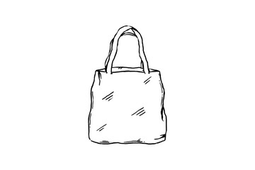 hand drawn sketch totebag illustration