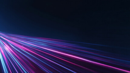 A dark background with purple and blue light streaks on the left side of an empty space, creating a sense of speed or motion.