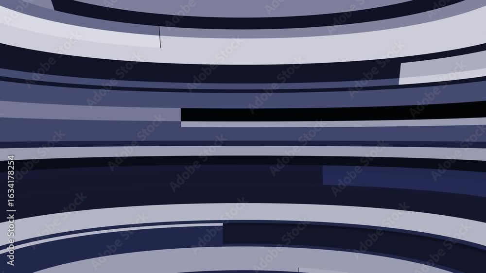 Poster abstract blue curved stripes geometric pattern seamless loop motion background futuristic digital