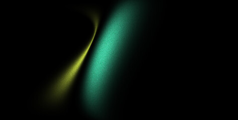 Green yellow black abstract color gradient, grainy noisy background, vibrant noise texture banner...