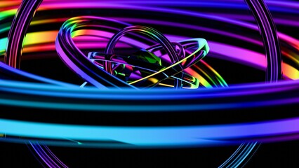 a colorful abstract background with a circular design