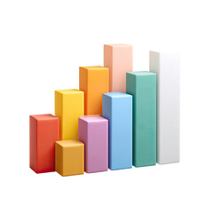 Colorful, ascending bar graph