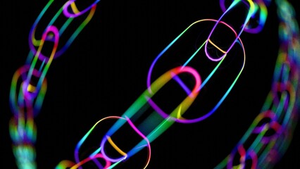 a colorful circle of light