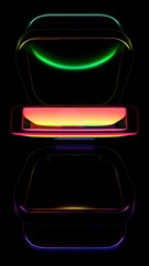 a pair of glasses with neon lights