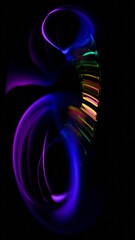 a computer screen with a colorful swirl pattern