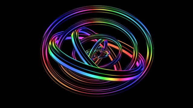 a colorful circular design on a black background