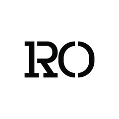 RO monogram logo design letter text name symbol monochrome logotype alphabet character simple logo