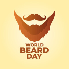 Vector graphic of World Beard Day for World Beard Day celebration.