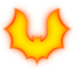 Burning Bat with bright flames on transparent background png