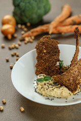 Future of Food Photography: Chef Cooked Vegan Gluten-Free Meals with Quinoa, Lentil & Seasonal Veggies - Sizzling Plant-Based Sustainable Cuisine