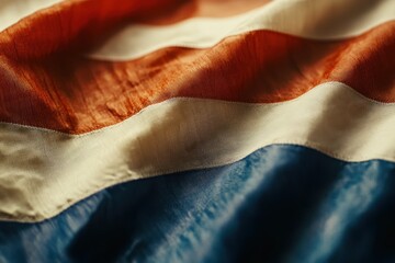 high resolution visual of paraguay flag ruffled beautifully waving macro closeup shot