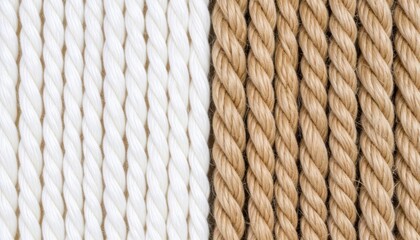 White And Beige Rope Texture Pattern