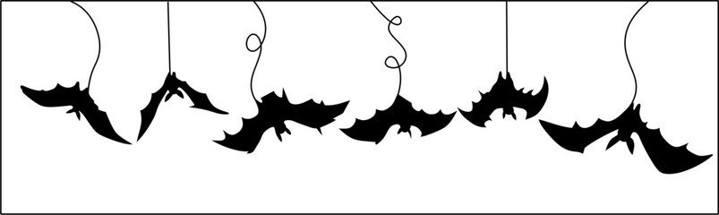 background ilustration hanging bats
