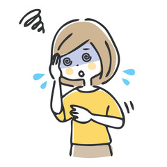 めまいがする女性