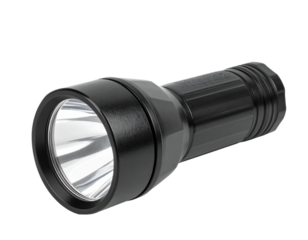 Black flashlight light tool equipment power dark on transparent background