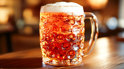 A background image of very cold beer for international beer day greetings