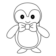 santa snowman Winter holidays Black illustration on white background. 
