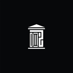 Minimalist vector logo depicting a classical column structure with a triangular roof, symbolizing strength, heritage, and tradition