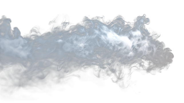abstract fluffy grey cloud mist fog light blue smoke  isolated on white background