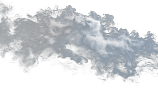 abstract fluffy grey cloud mist fog dark white smoke  isolated on white background